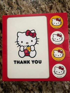 Hello Kitty Note Card Set - Red, Yellow & White